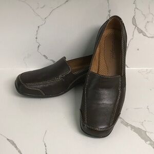 Naturalizer Natural Soul Brown Leather Slip on Driving Loafer US 6.5 W
